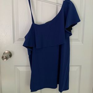 Banana Republic blue one shoulder top